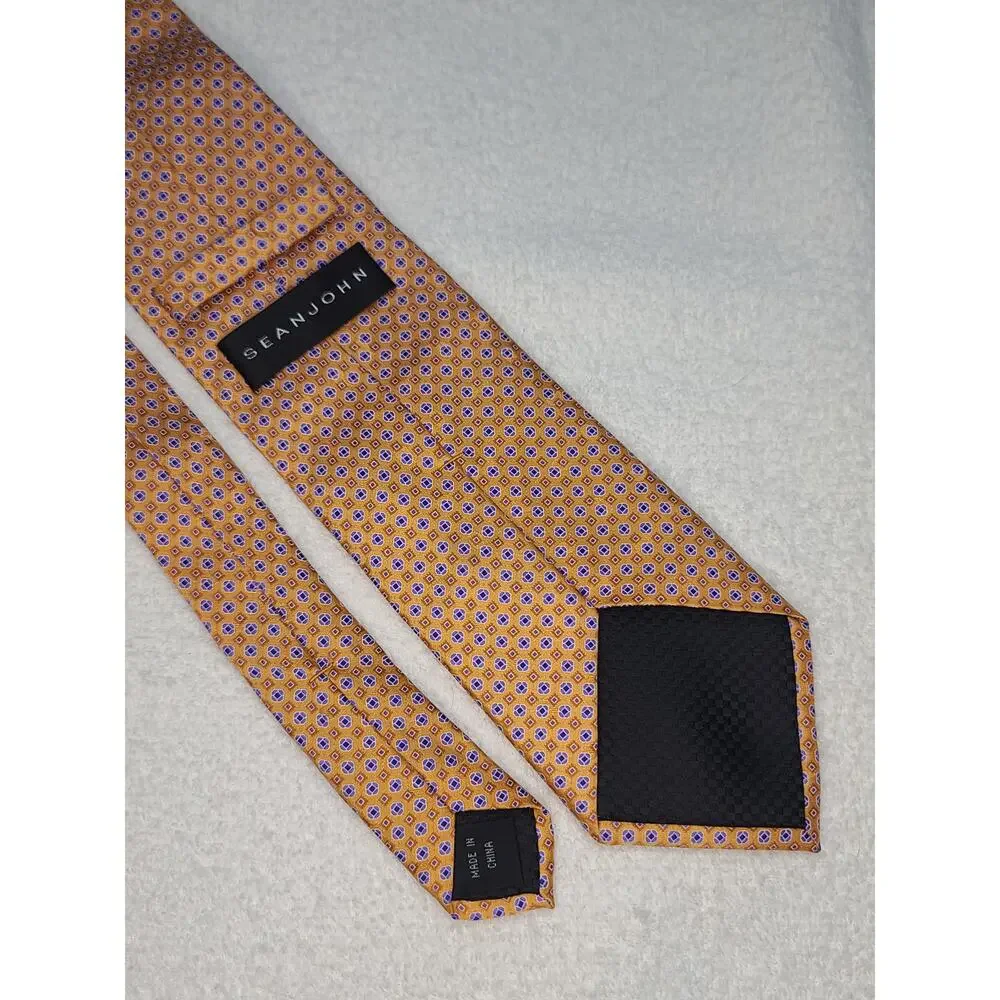 Sean John orange silk tie